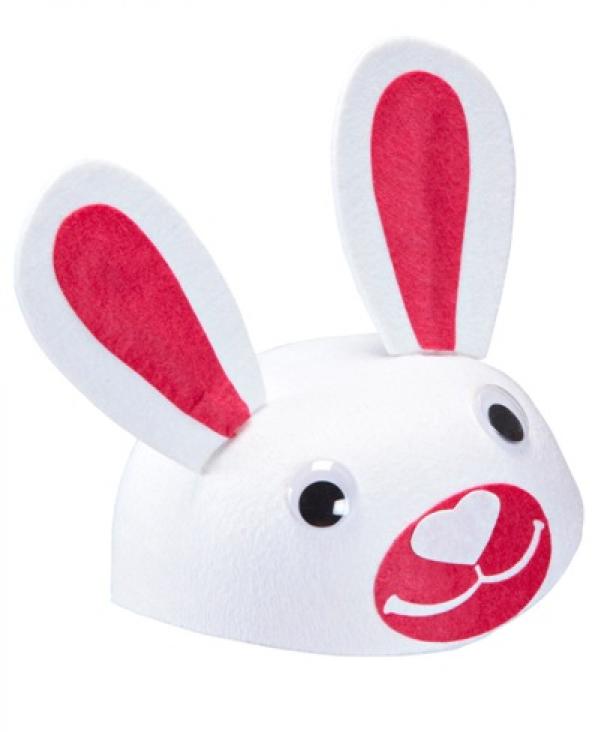 Coiffe de lapin feutrine