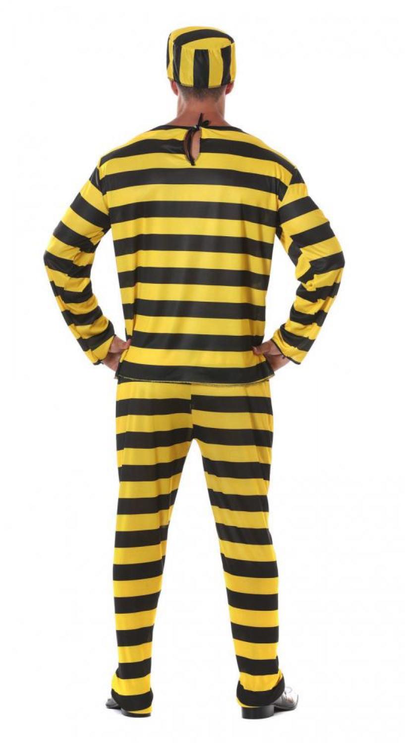 Prisonnier Bagnard jaune Dalton taille XL