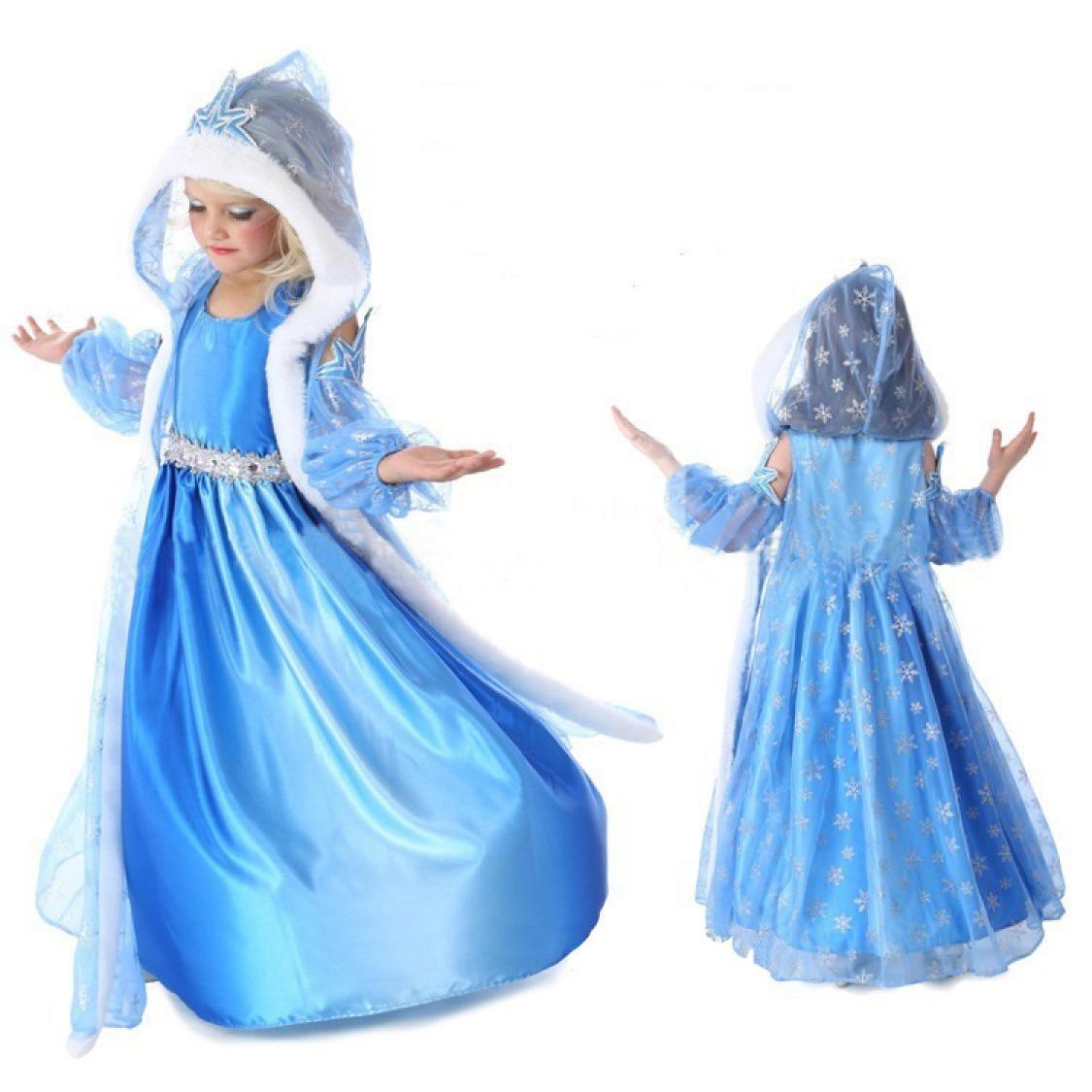 Robe Reine des Neiges luxe taille 110cm