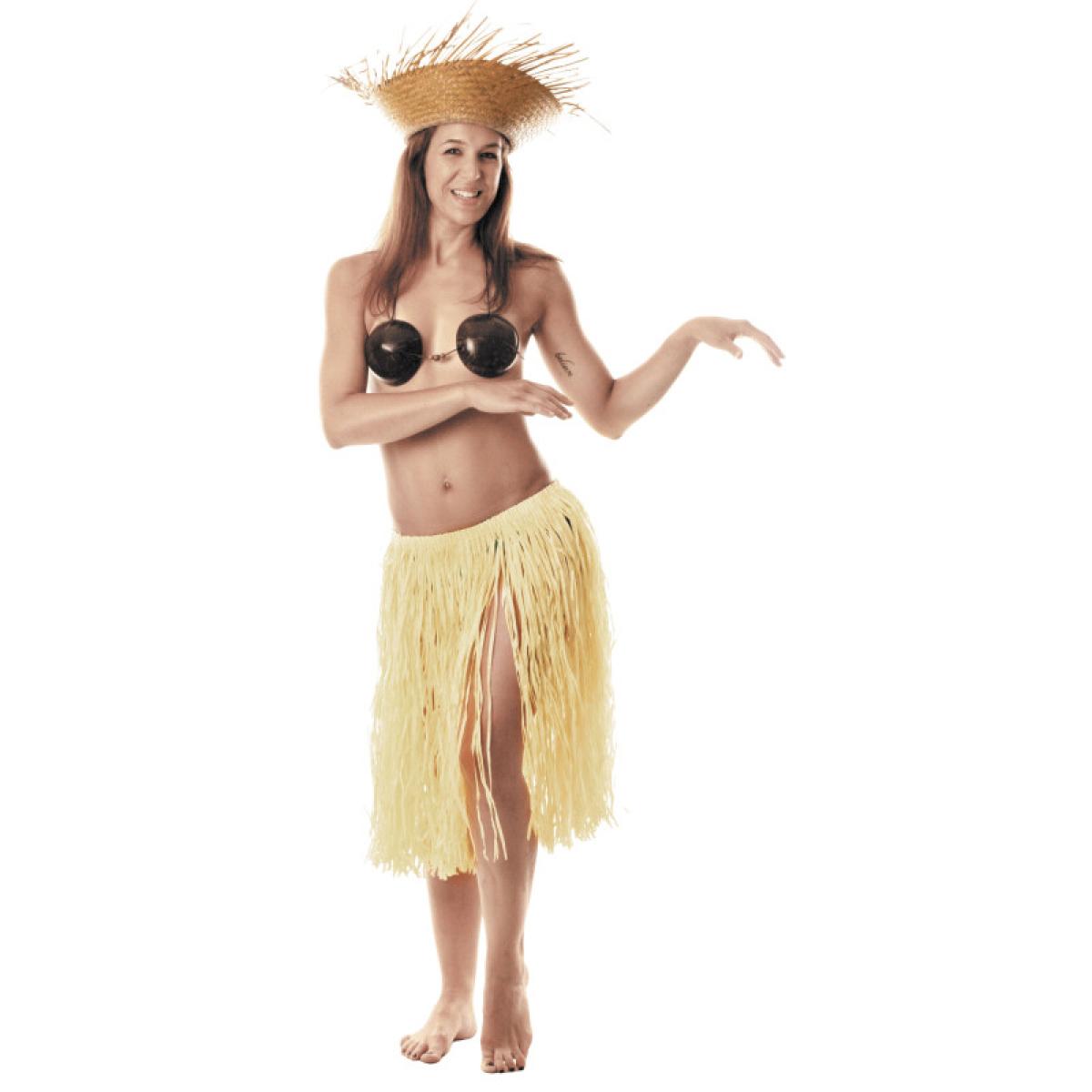 Jupe hawai 60 cm raphia naturel
