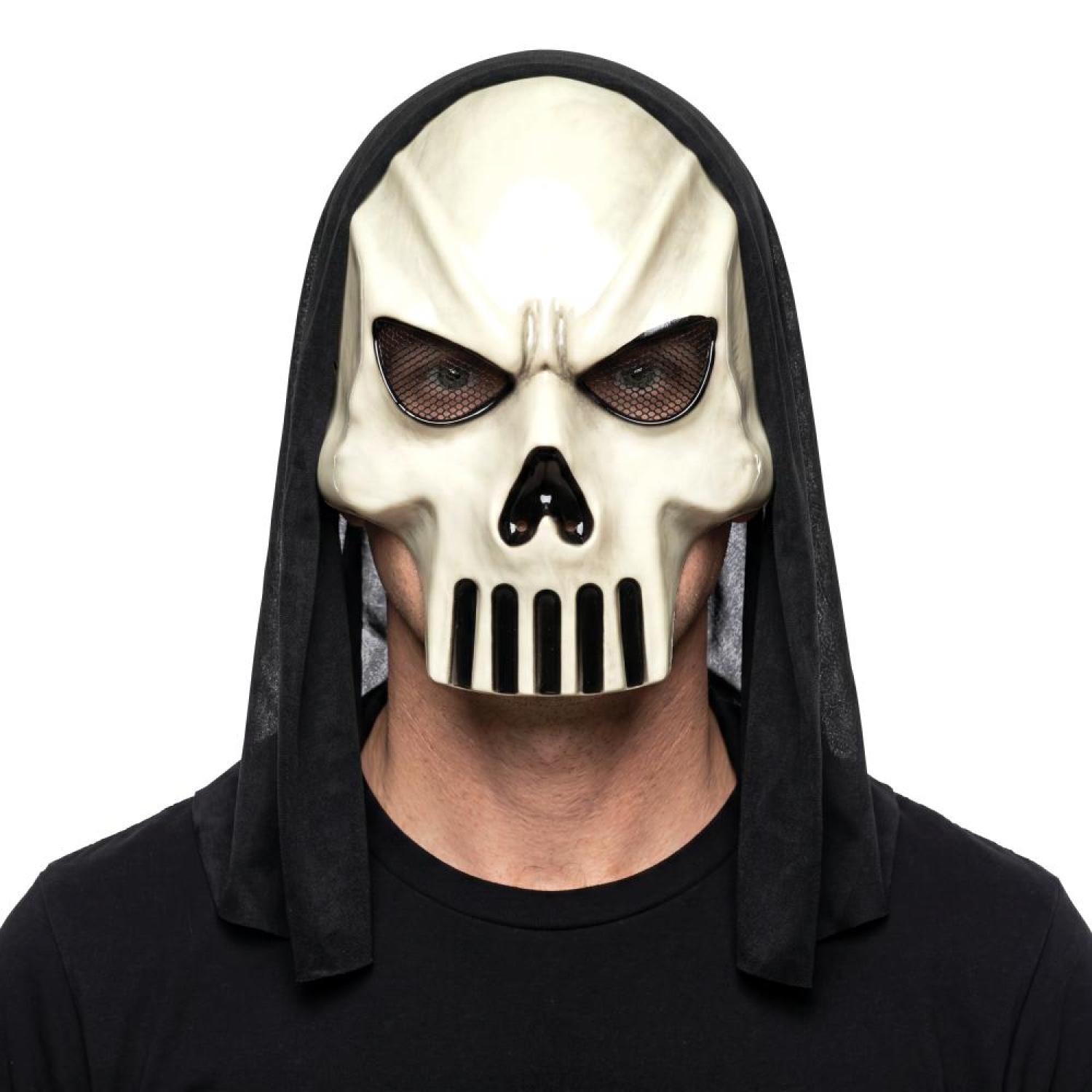 Masque crâne punisher avec capuche