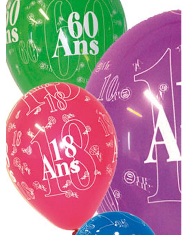 8 ballons jubilé anniversaire 40 ans diamètre 28cm