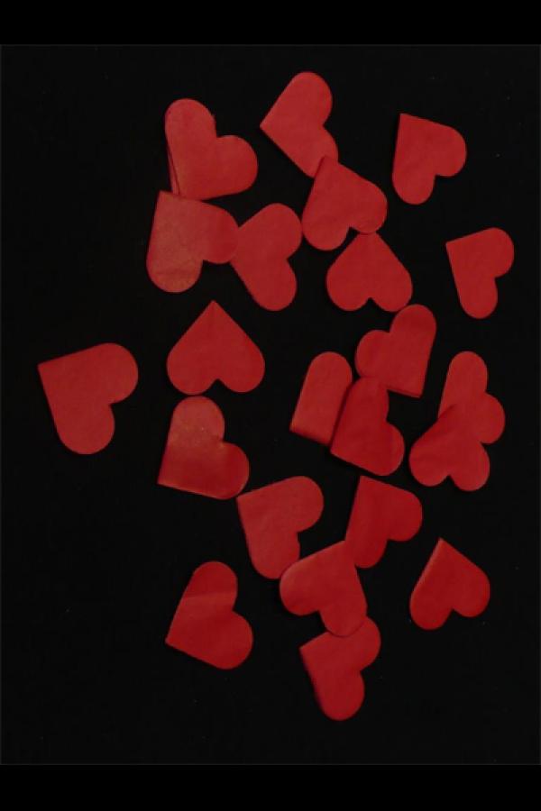 Canon à confettis Coeur rouge 60 cm