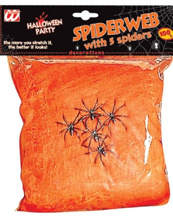 Toile araignée orange 100 grammes