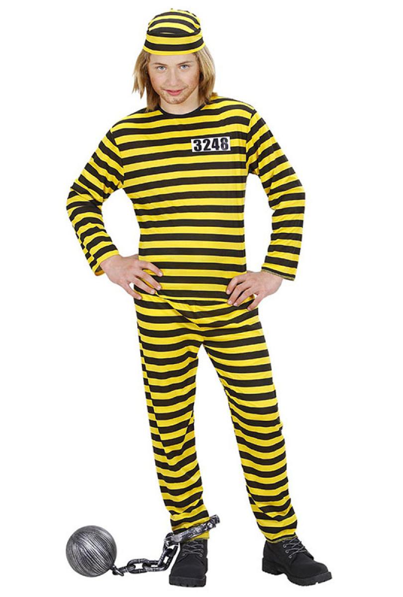 Prisonnier Bagnard jaune Dalton 8/10 ans