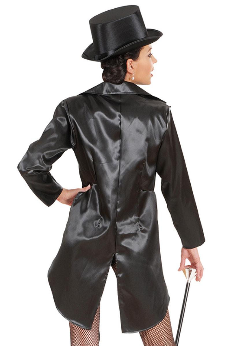 Frac femme satiné noir taille S