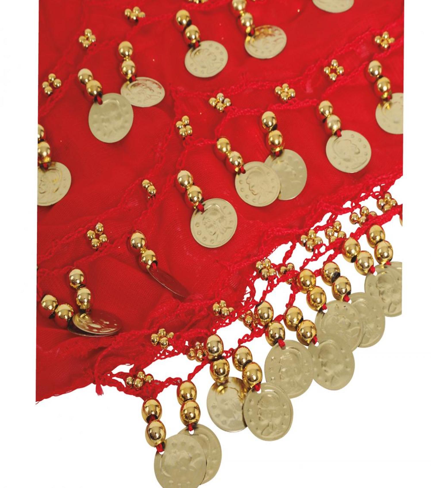 Ceinture pièces orientale rouge