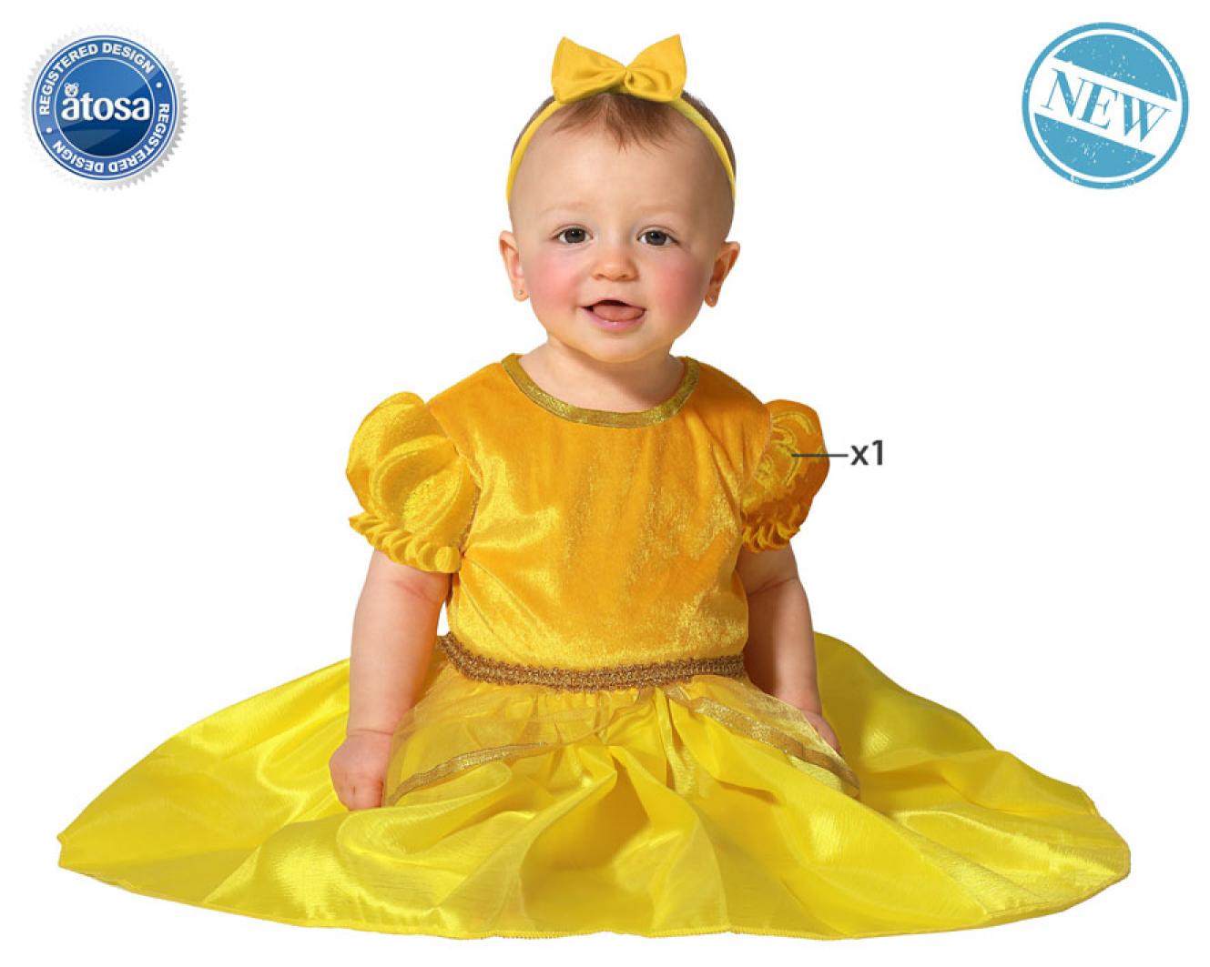 Belle princesse jaune taille 80cm