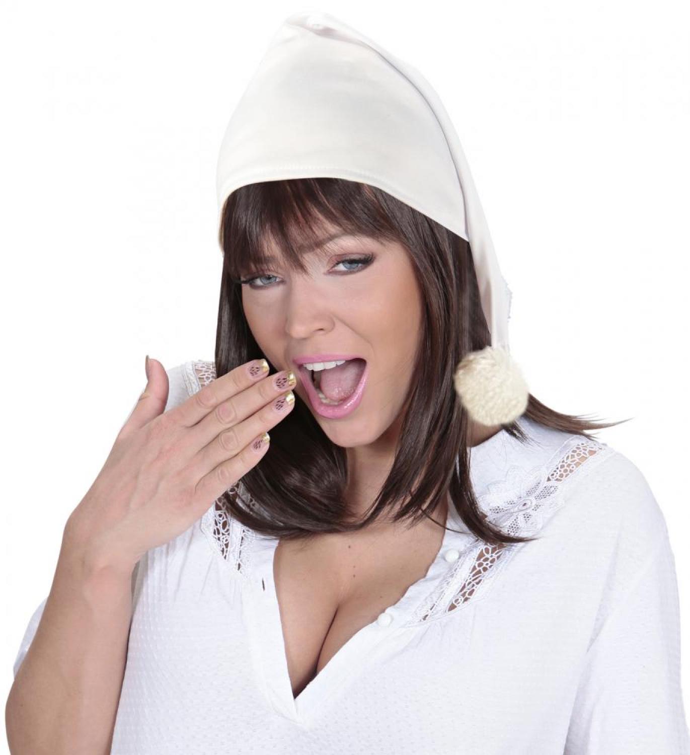 Bonnet de nuit blanc