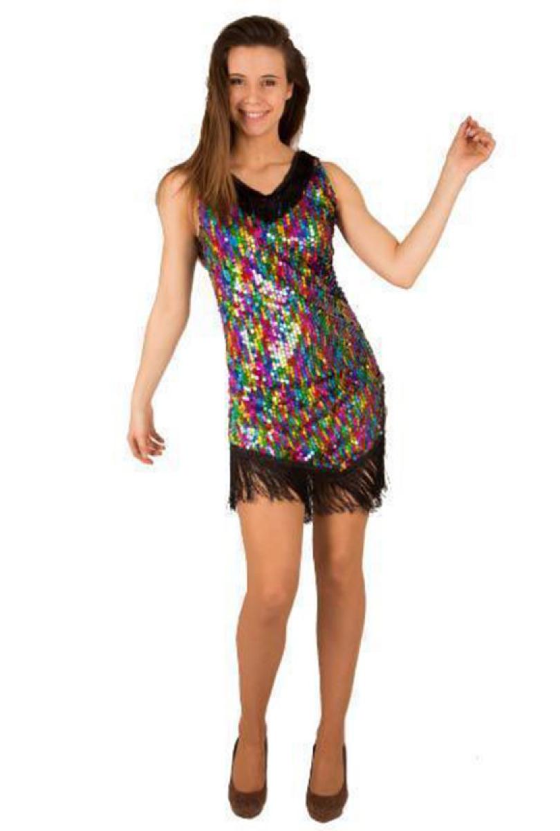 Robe disco multicolore taille 40