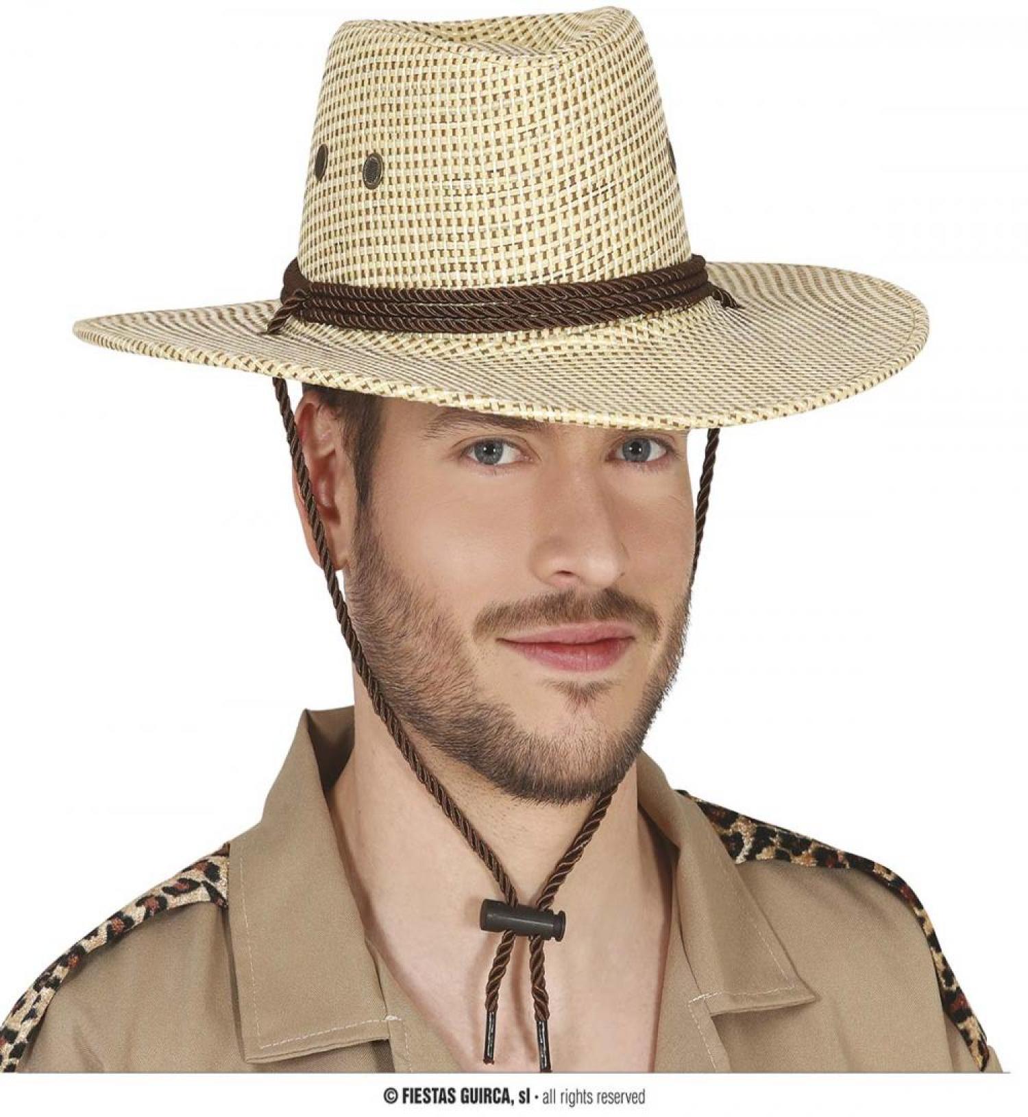 Chapeau aventurier tissu beige