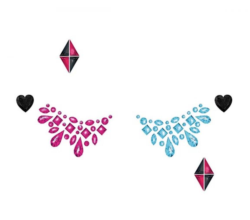 Bijoux strass de visage Harley Quinn