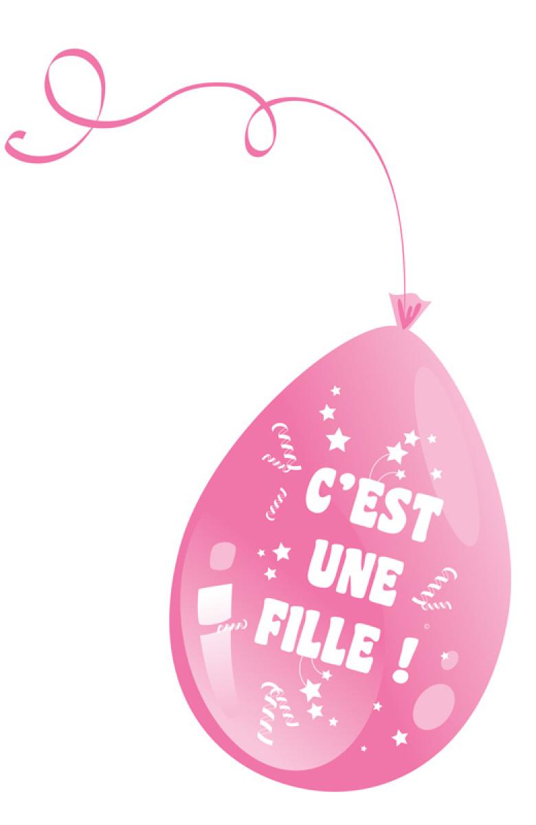 Sachet de 10 ballons roses c'est une fille