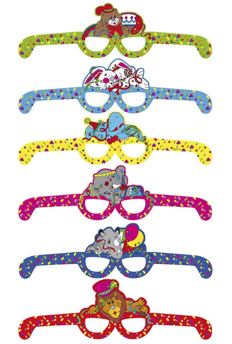 Sachet 6 lunettes animaux
