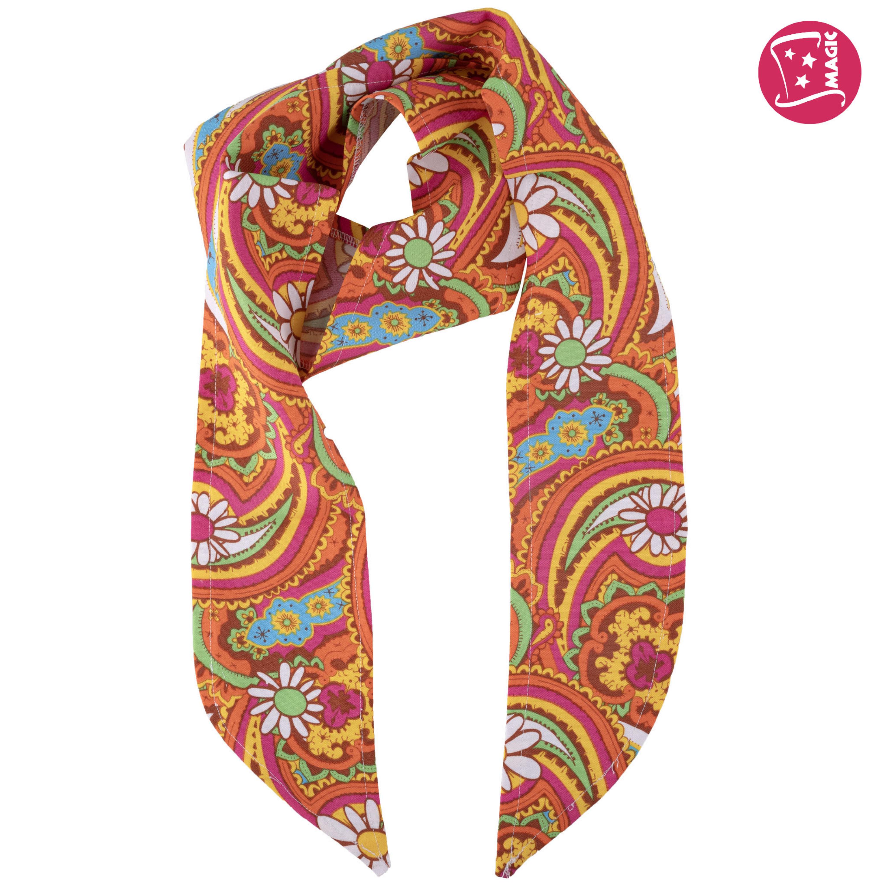 Foulard ou ceinture hippie à fleurs 160cm