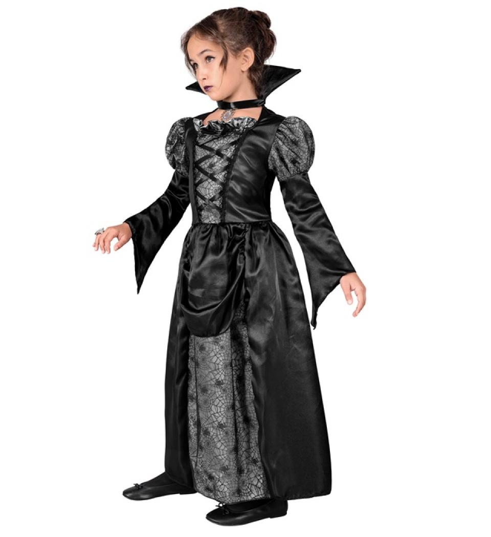 Vampiresse toile grise fille taille 5/7 ans