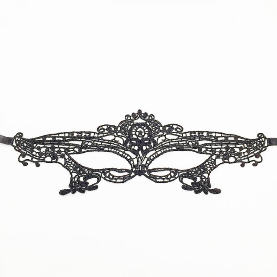 Loup reine dentelle amidonnée noir