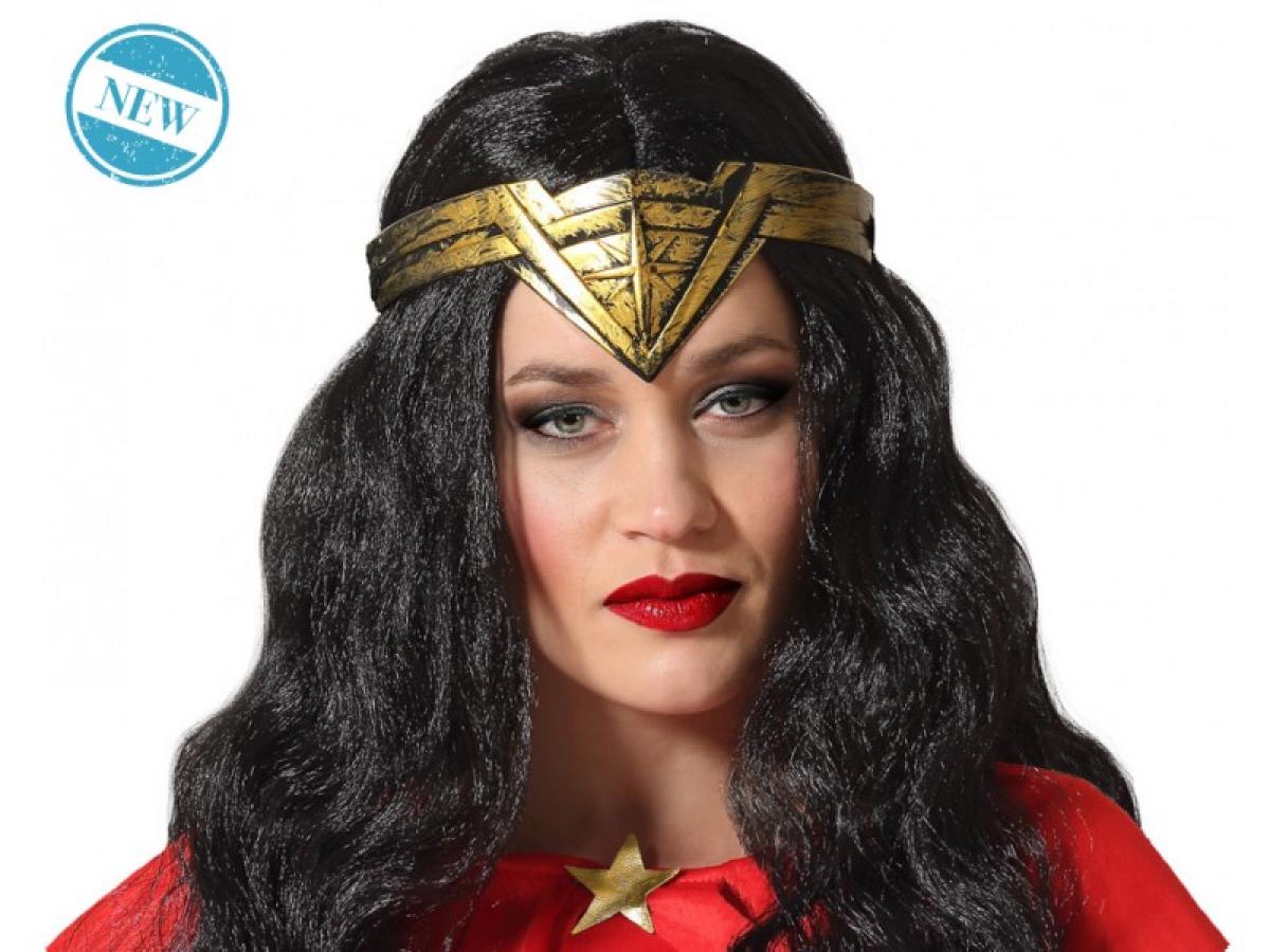 Bandeau de tête super héroïne or vieilli