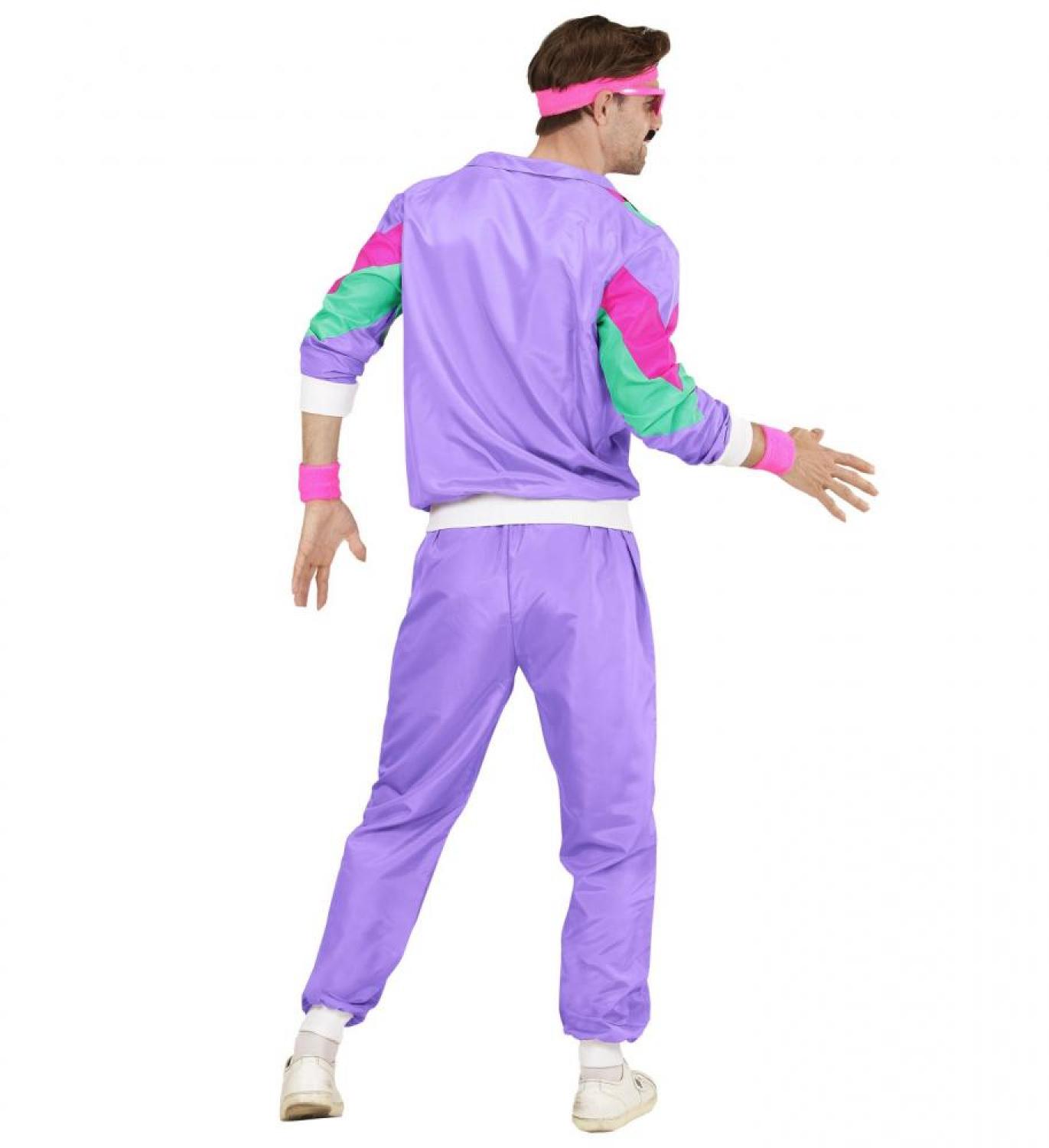 Jogging années 80 fluo violet taile XL
