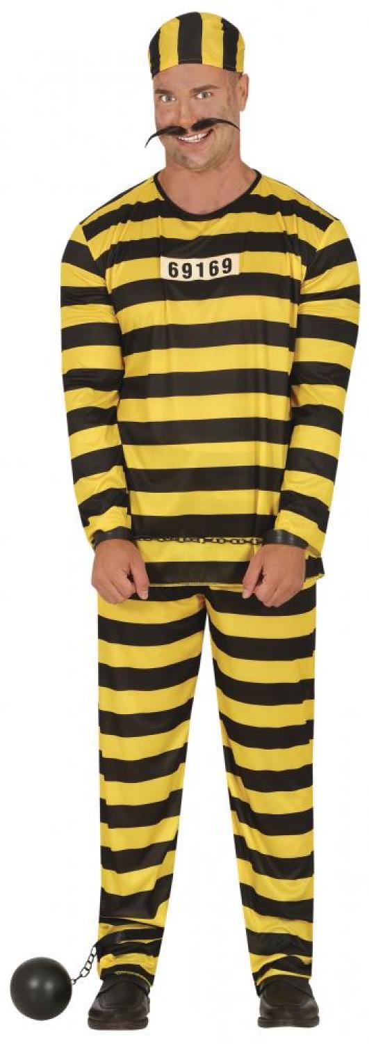 Prisonnier Bagnard jaune Dalton taille XL