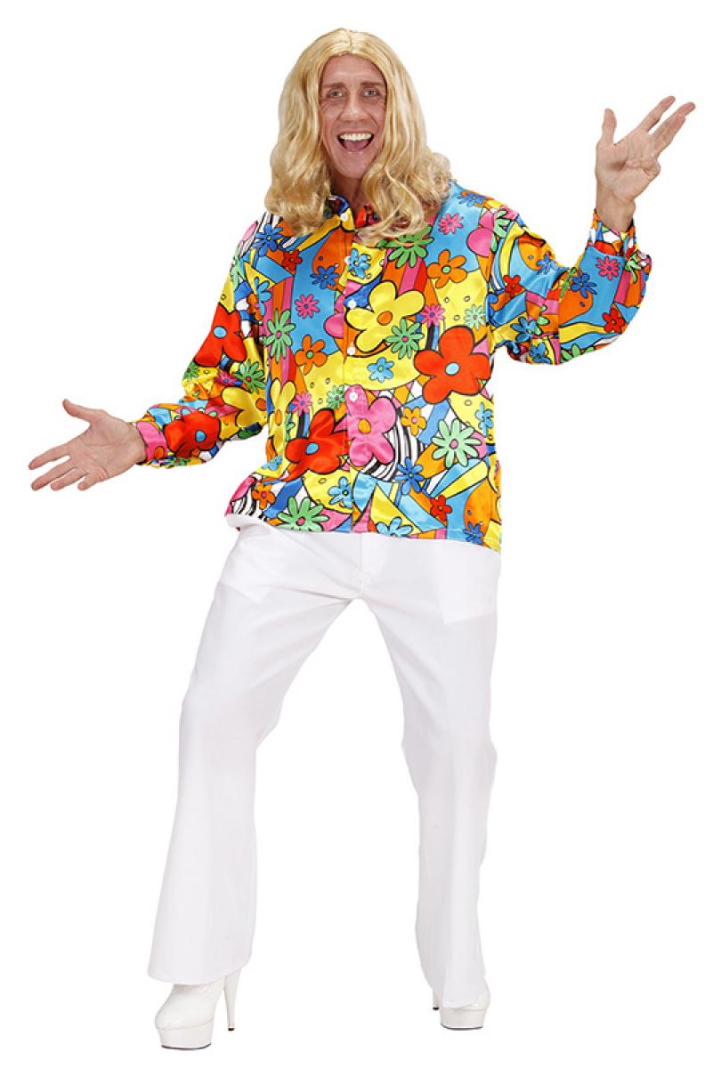 Chemise hippie homme à fleur Taille L