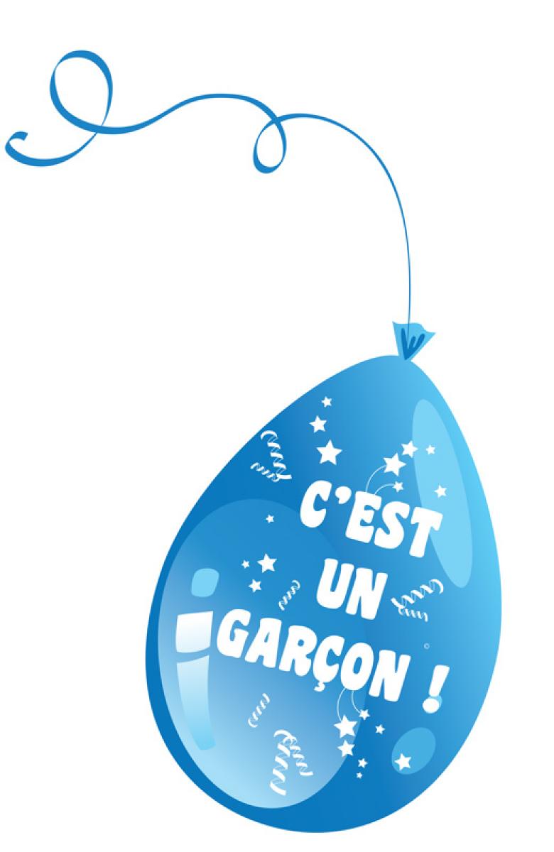 Sachet de 10 ballons bleus c'est un garçon