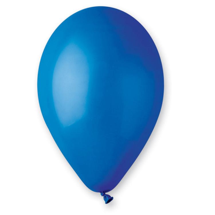 50 ballons latex 25cm bleu roi fabriqués en France