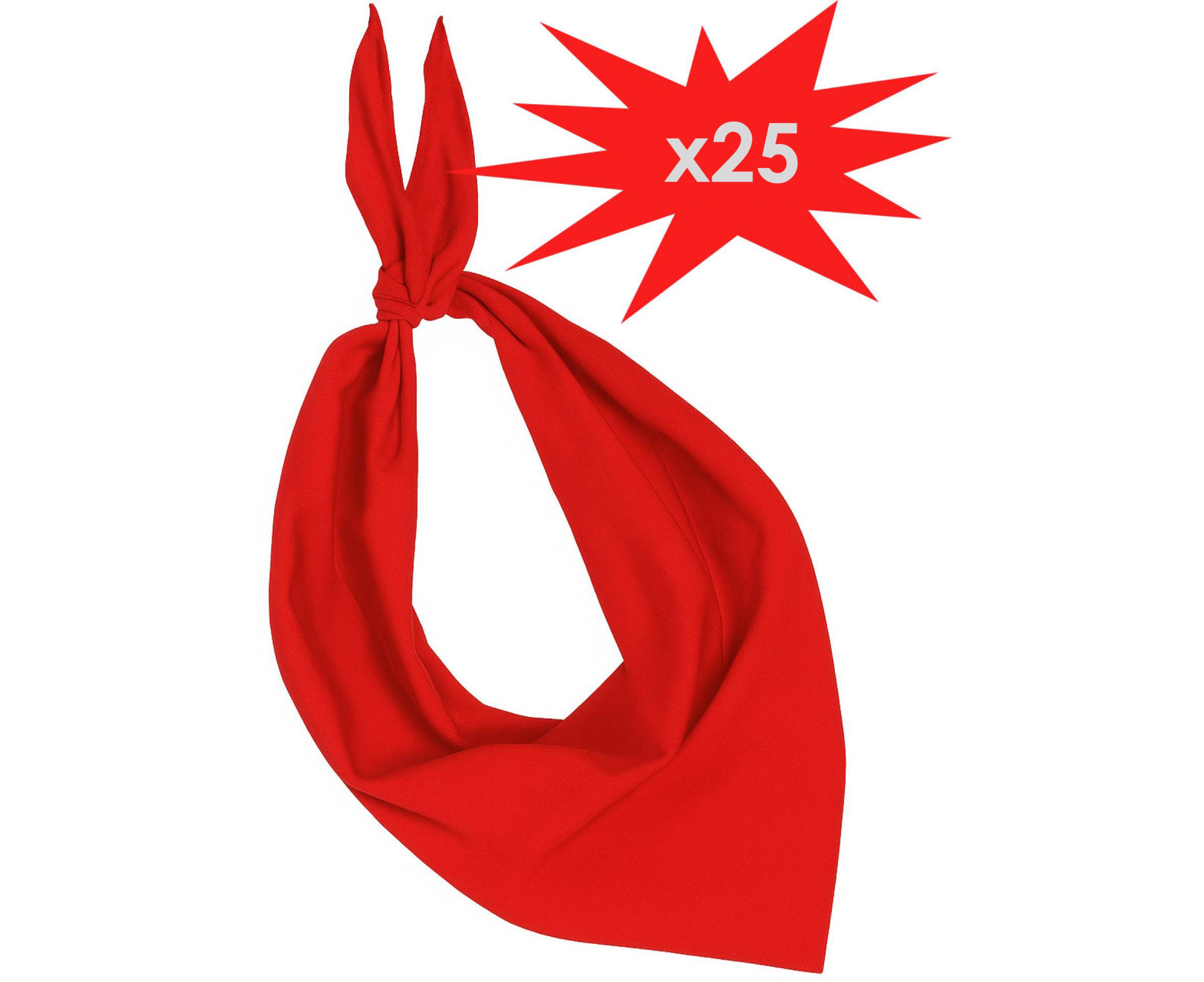 25 foulards bandana rouge basque ou féria pas cher