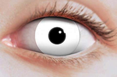 Paire de lentilles cosmétiques Blanche WHITE hebdomadaires