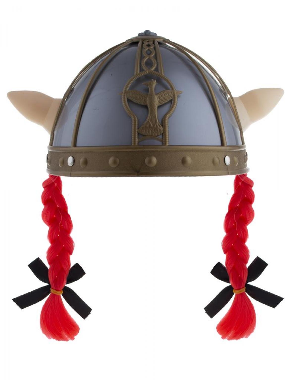 Casque gaulois avec tresses