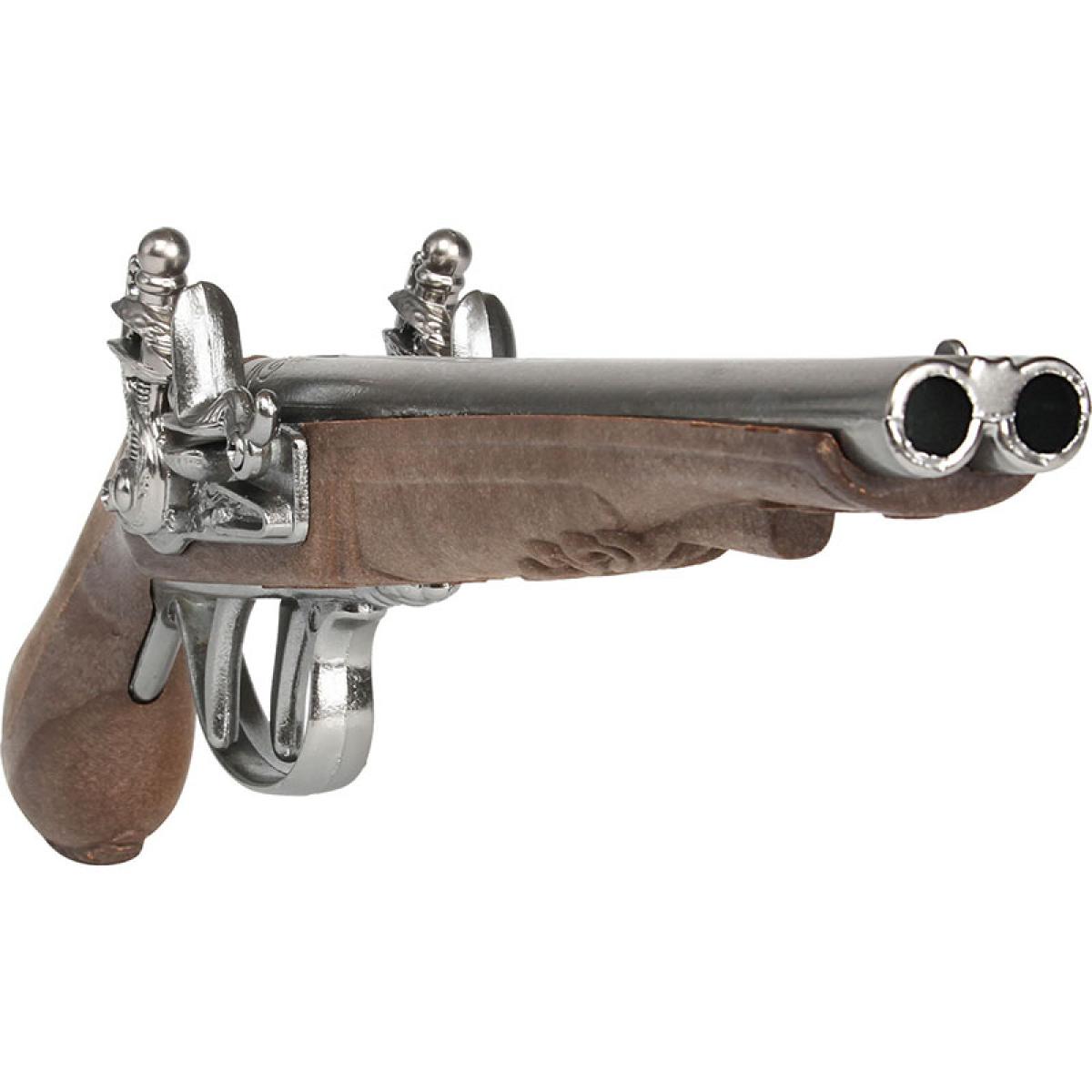 Pistolet de pirate en métal 23cm réaliste Gonher