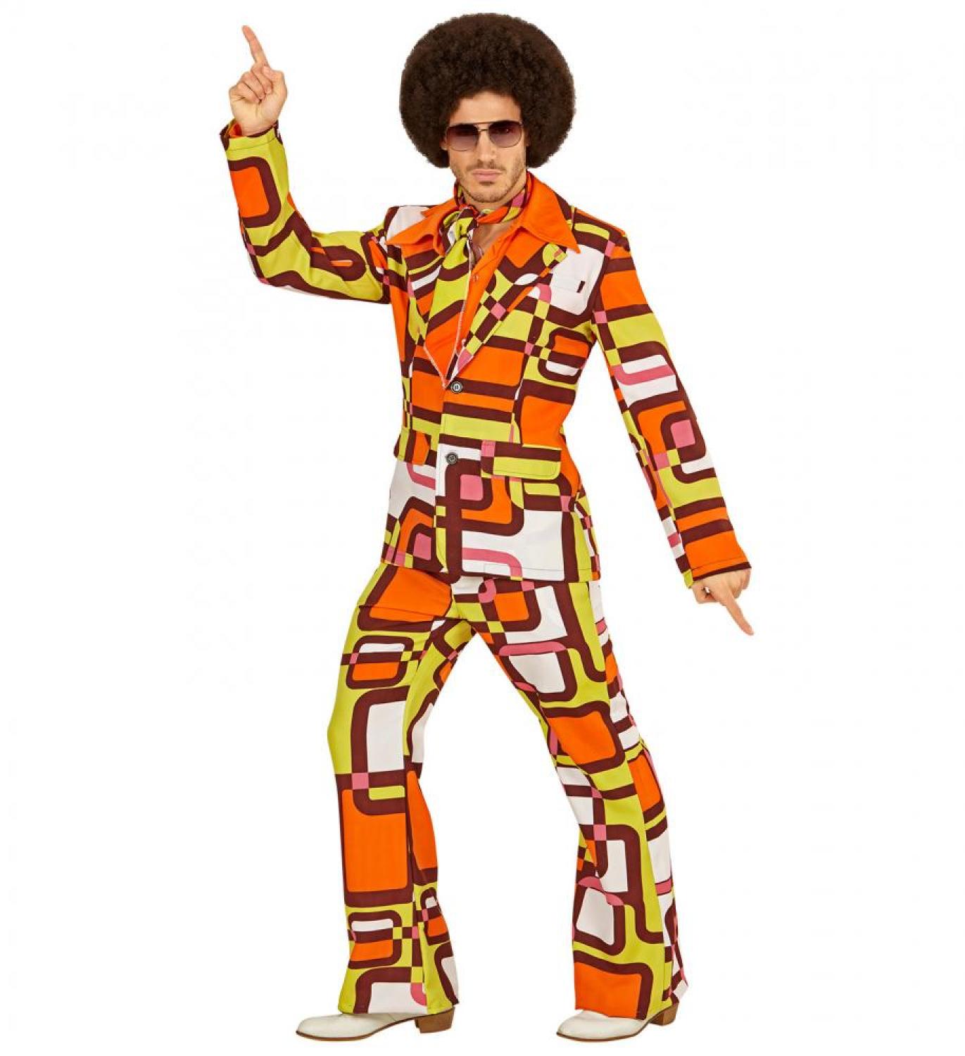 Costume des années 70 Groovy disco Retro taille L