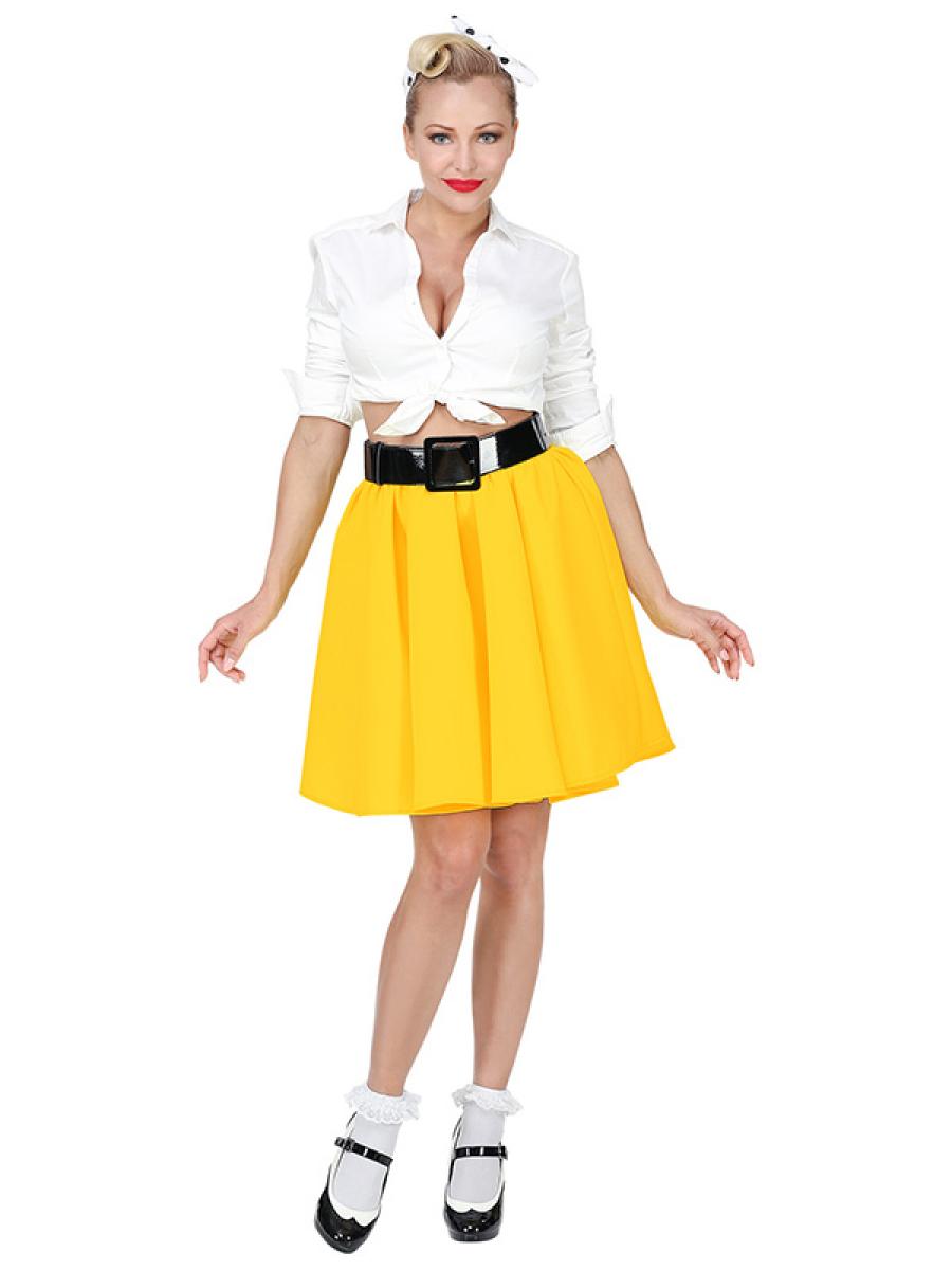 Jupe rock années 50 jaune taille M/L