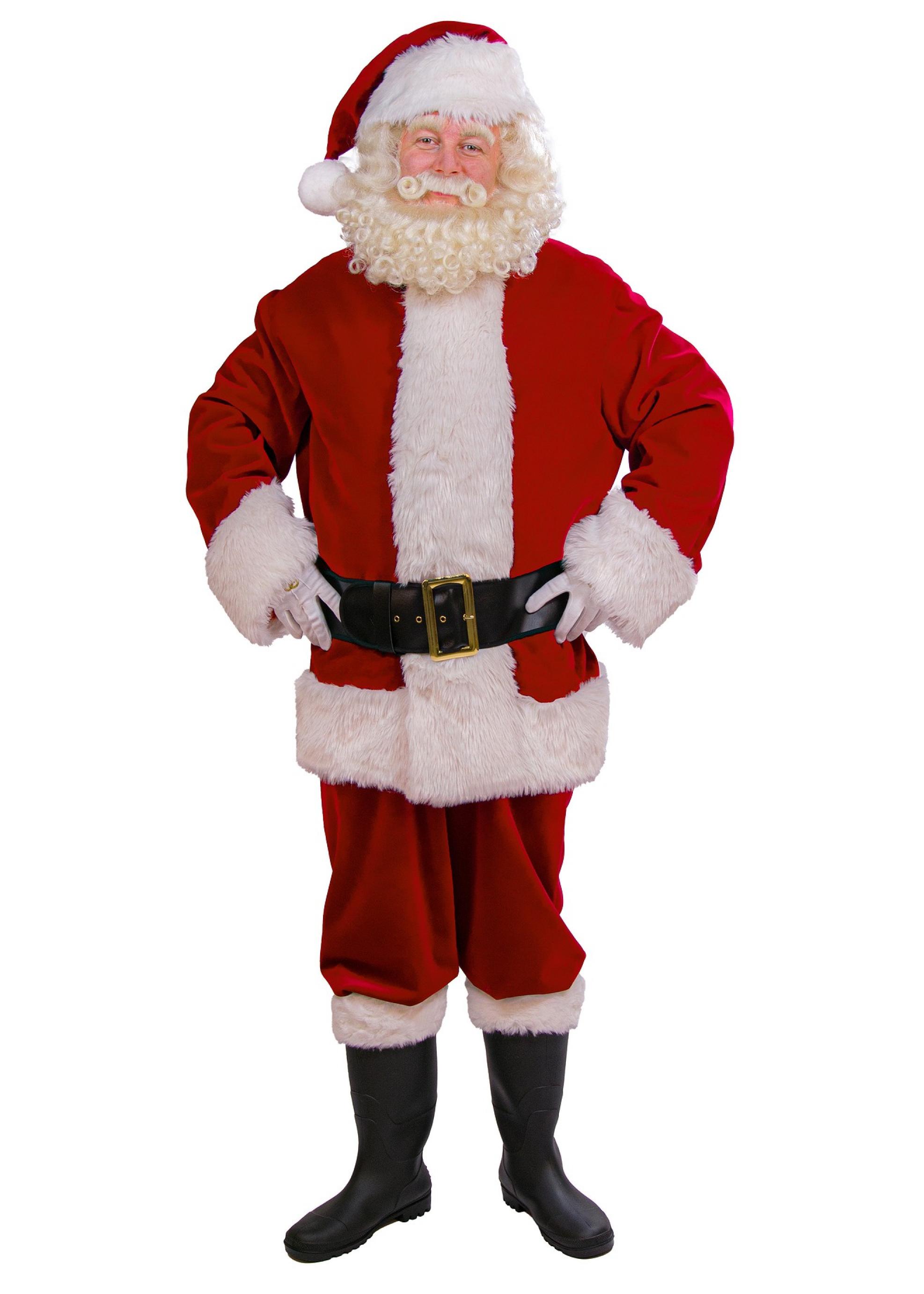 Costume Père Noël luxe haut de gamme taille M