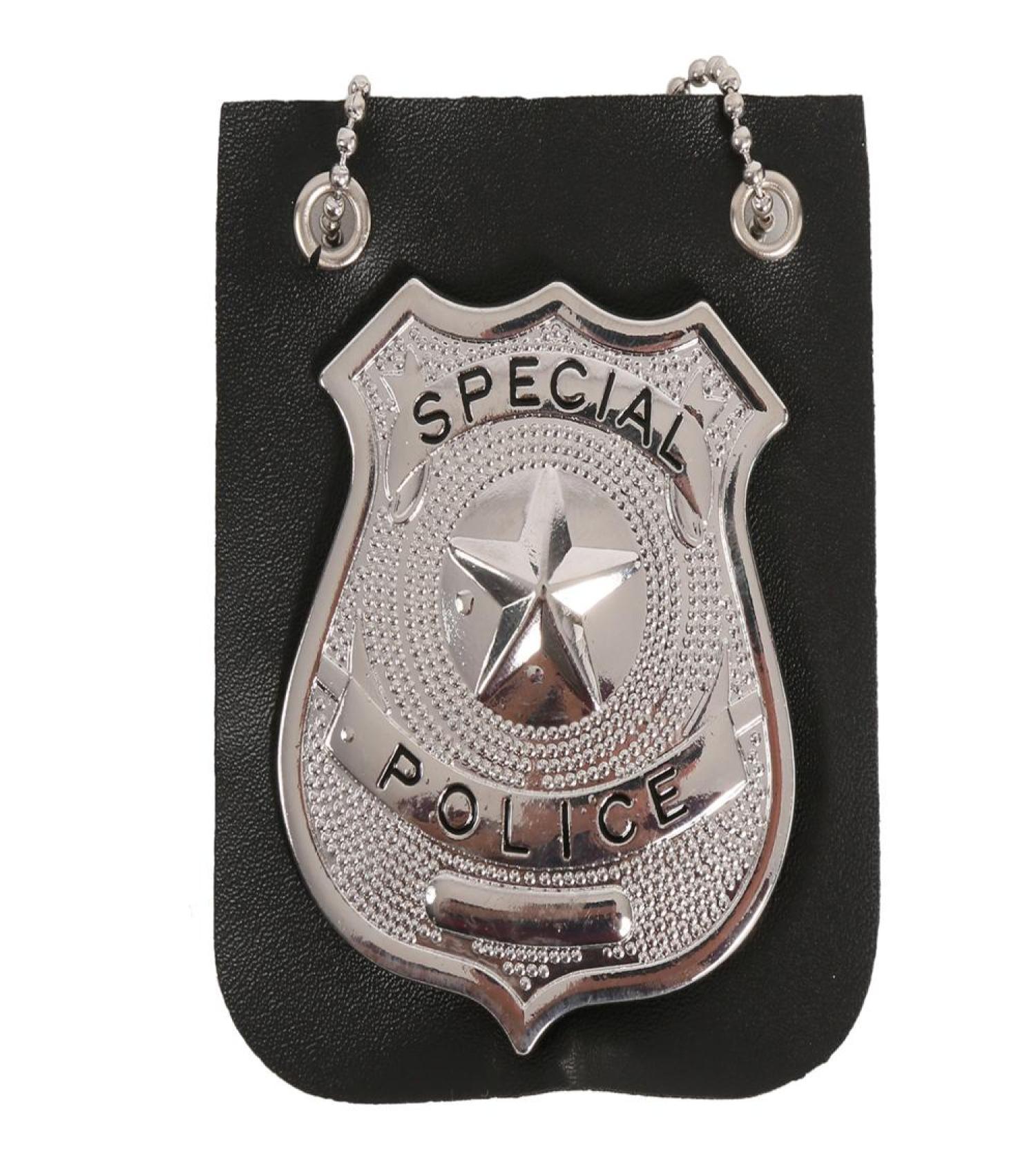 Collier plaque policier