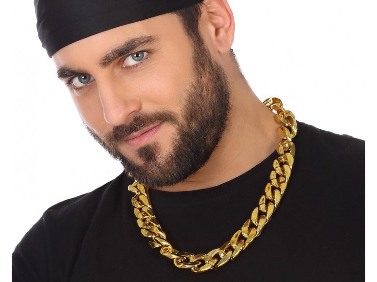 Collier grosse chaine couleur or