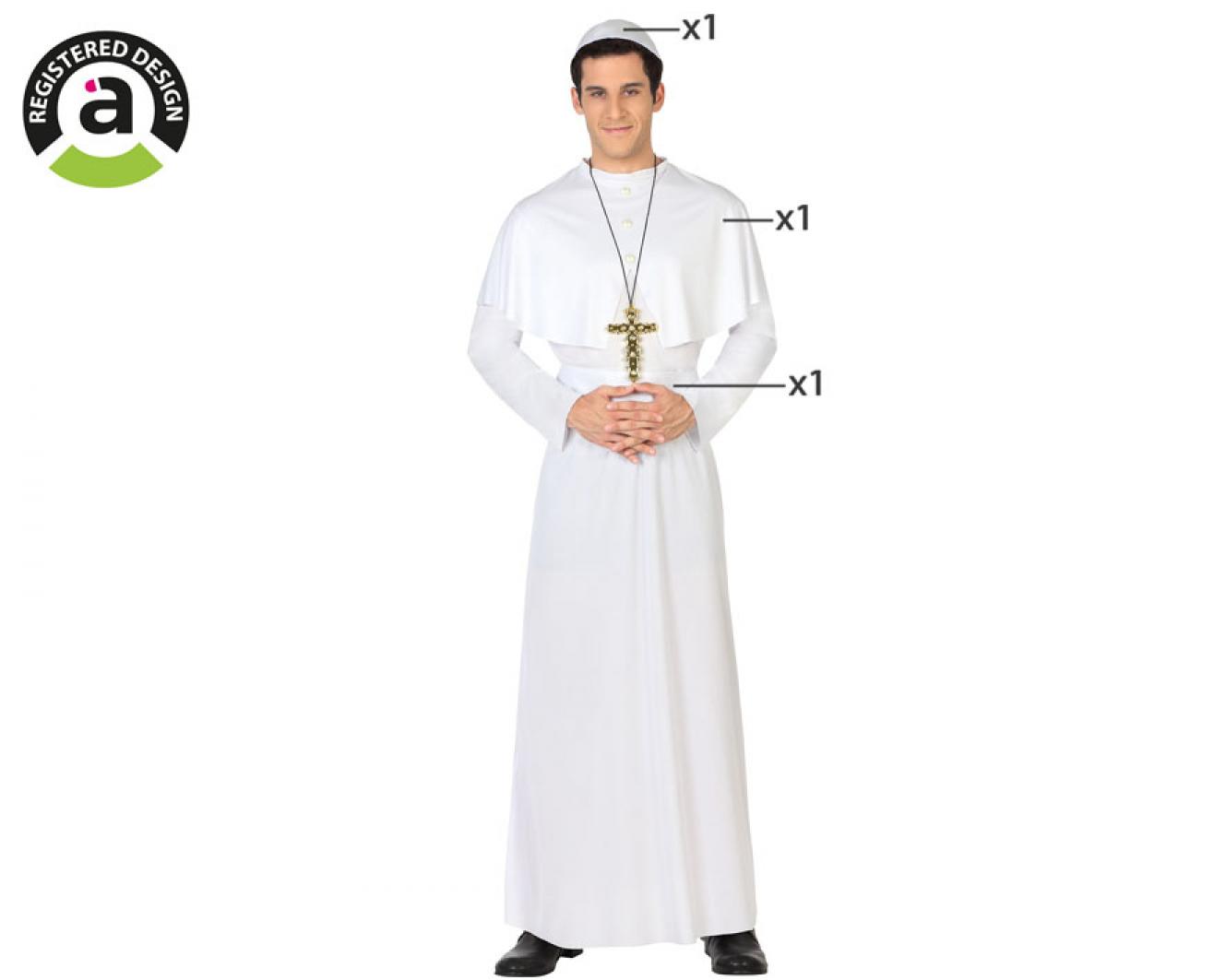 Pape Catholique blanc taille M/L
