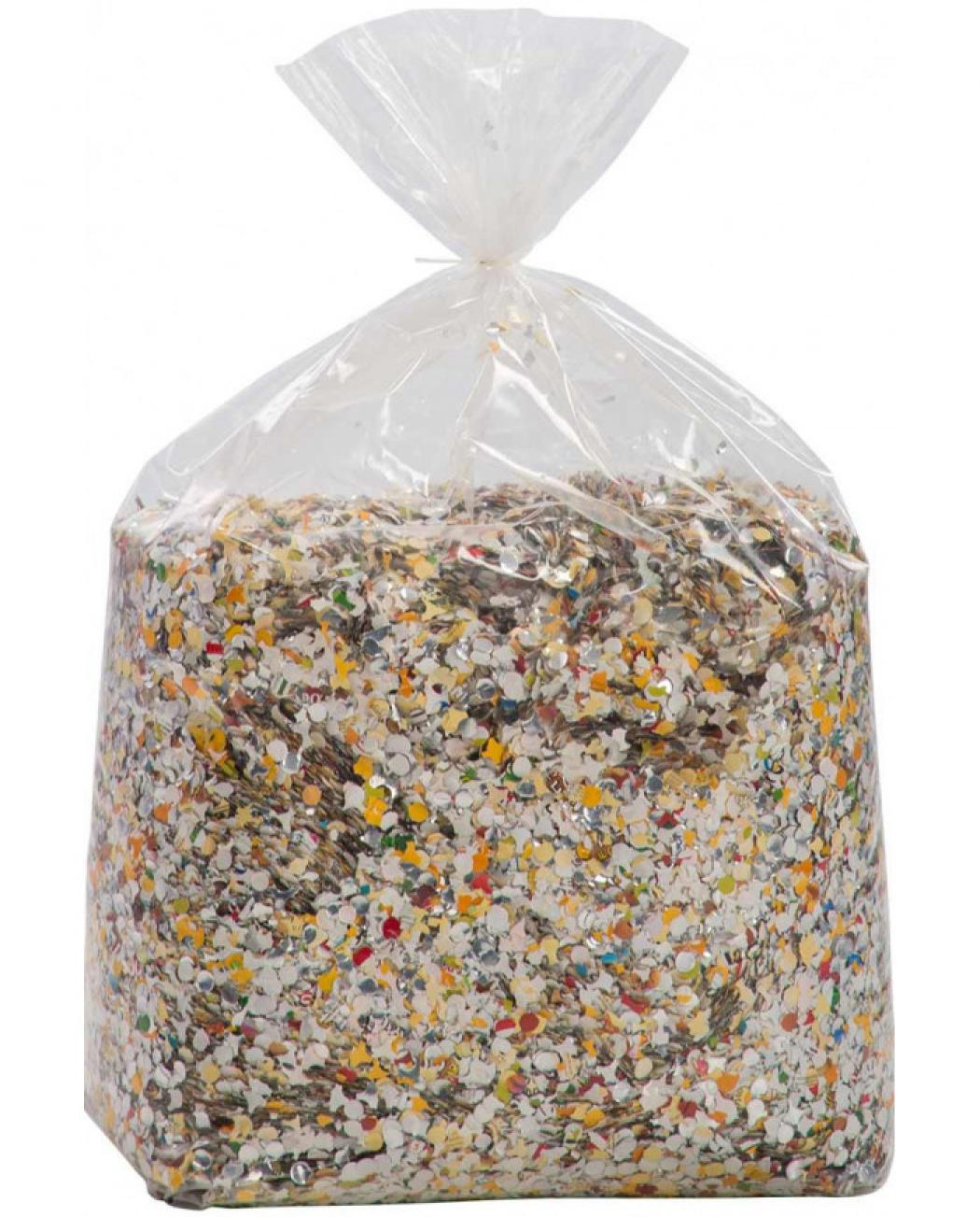 Palette 50 sacs confettis 10kg multicolores luxe biodégradables carnaval corso