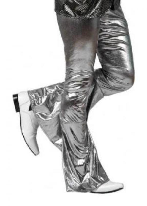 Pantalon disco argent taille M