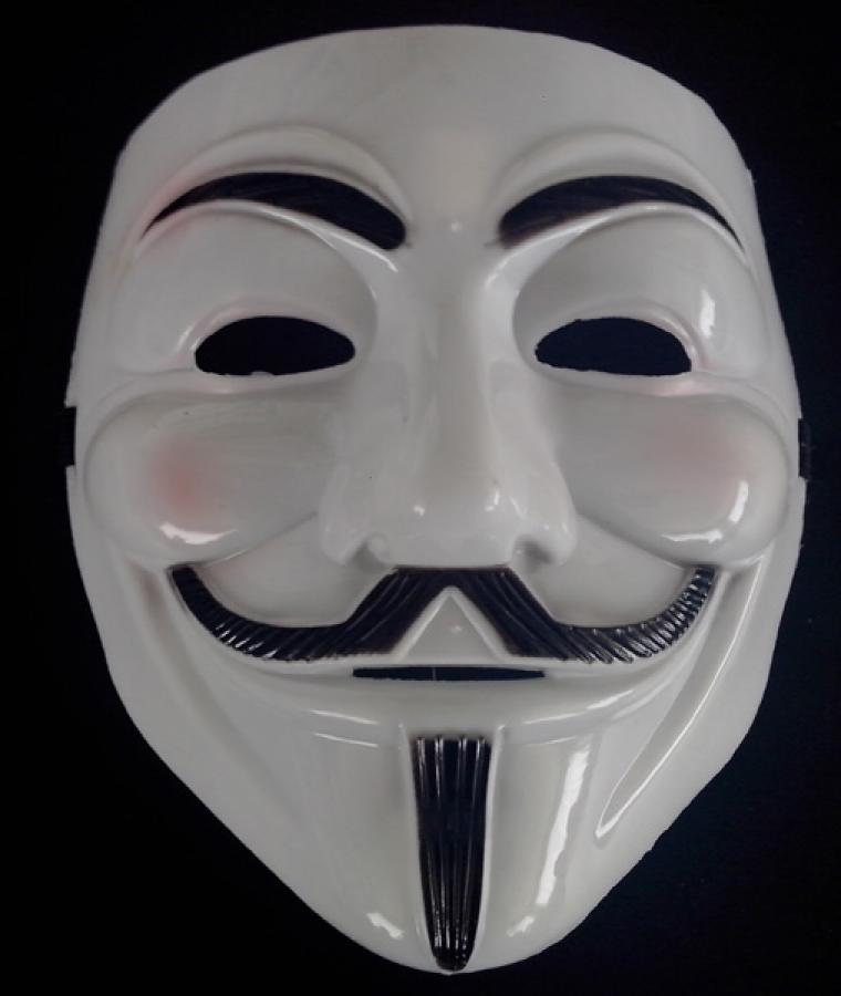 Lot de 24 masques V pour Vendetta blanc