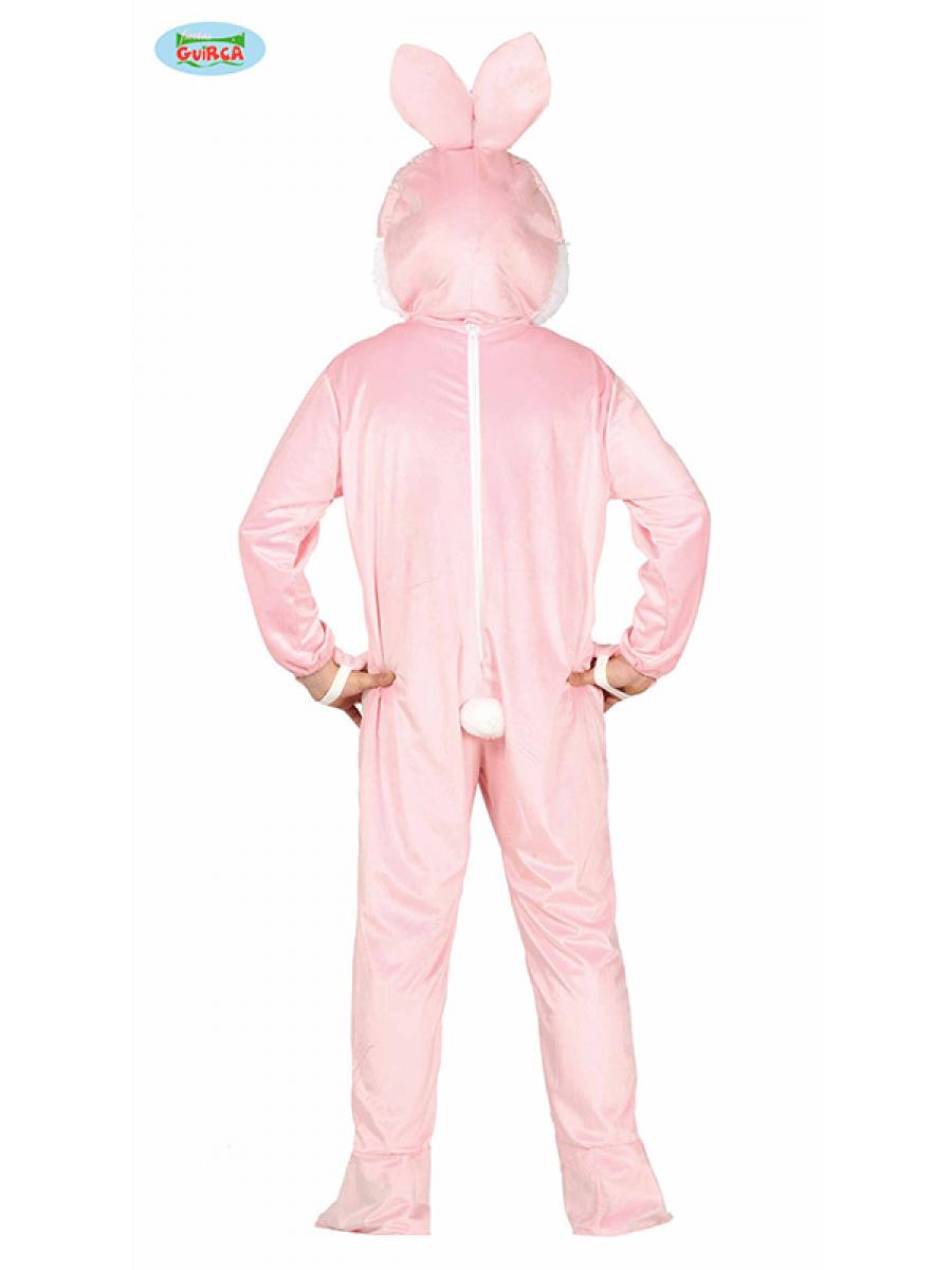 Combinaison lapin rose grosse tete