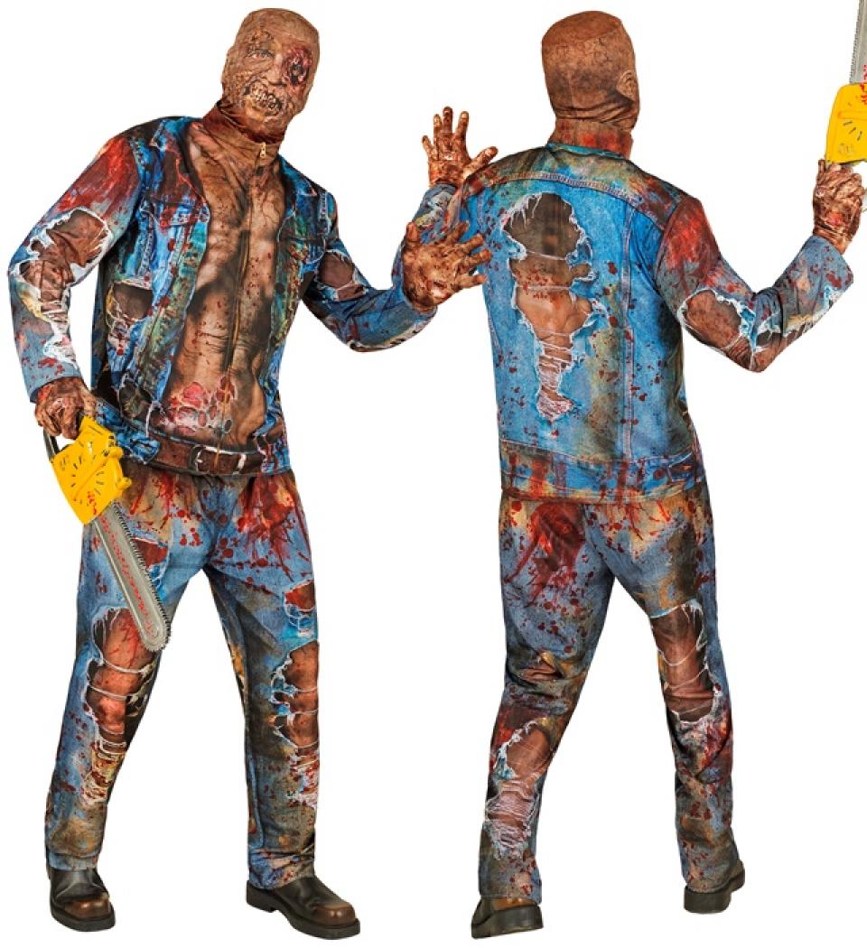 Déguisement effet réaliste zombie imprimé Fast Costume intégral taille XL