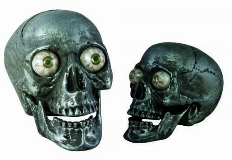 Tête de mort à poser lumineuse et sonore