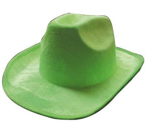 Chapeau Cowboy vert fluo