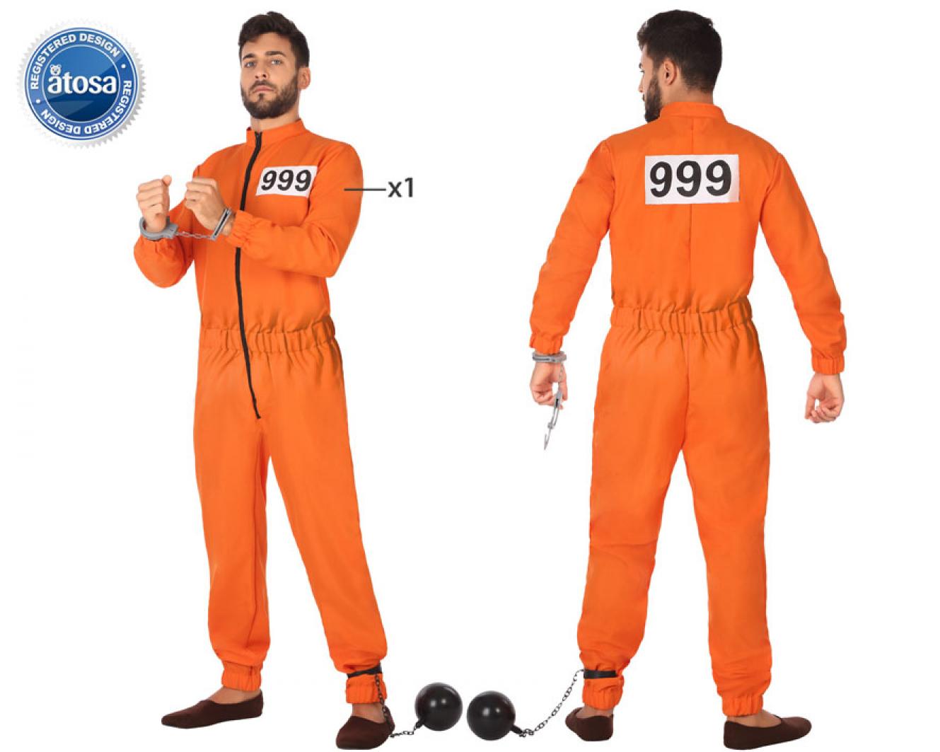 Combinaison Prisonnier Bagnard orange taille XL
