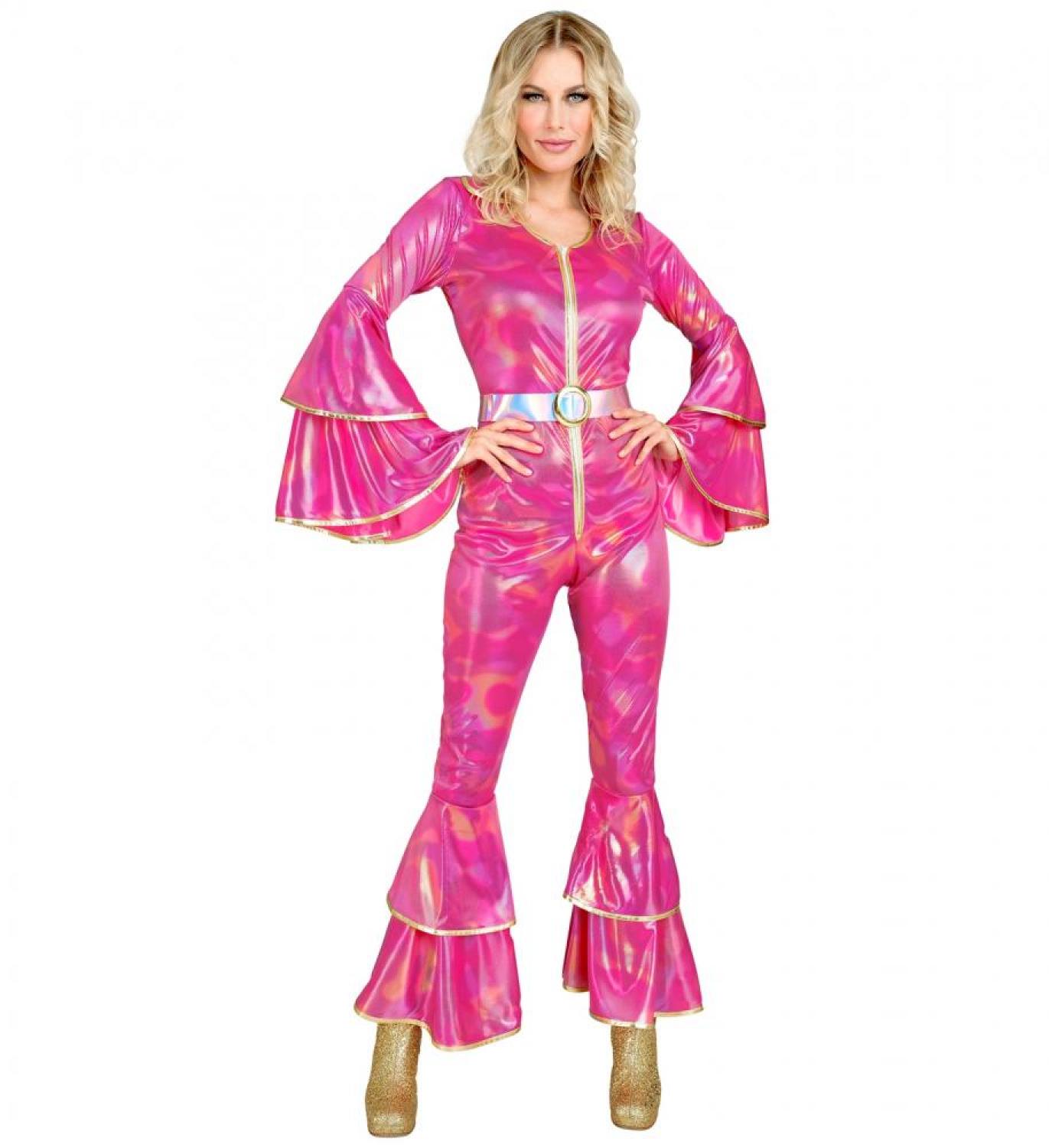 Combinaison disco rose taille M