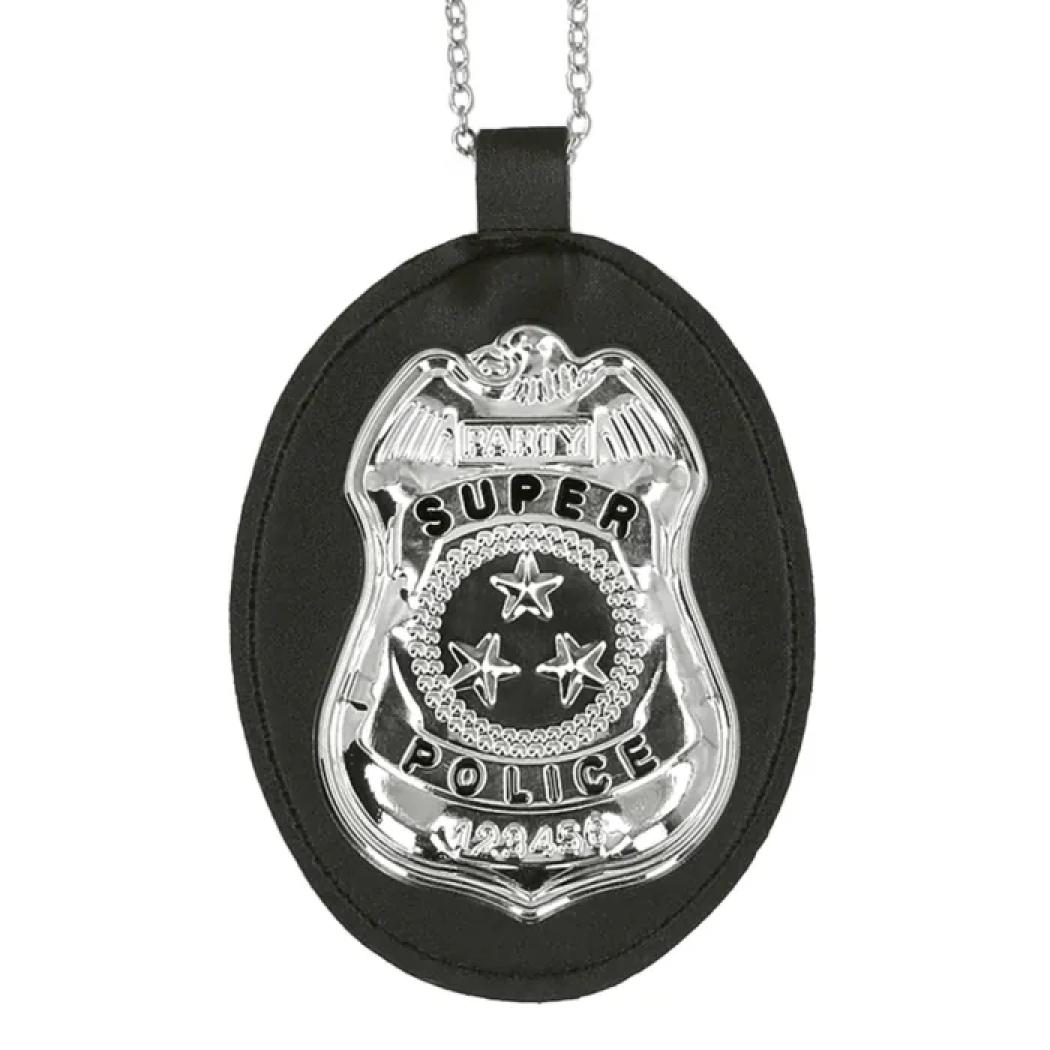Collier plaque policier