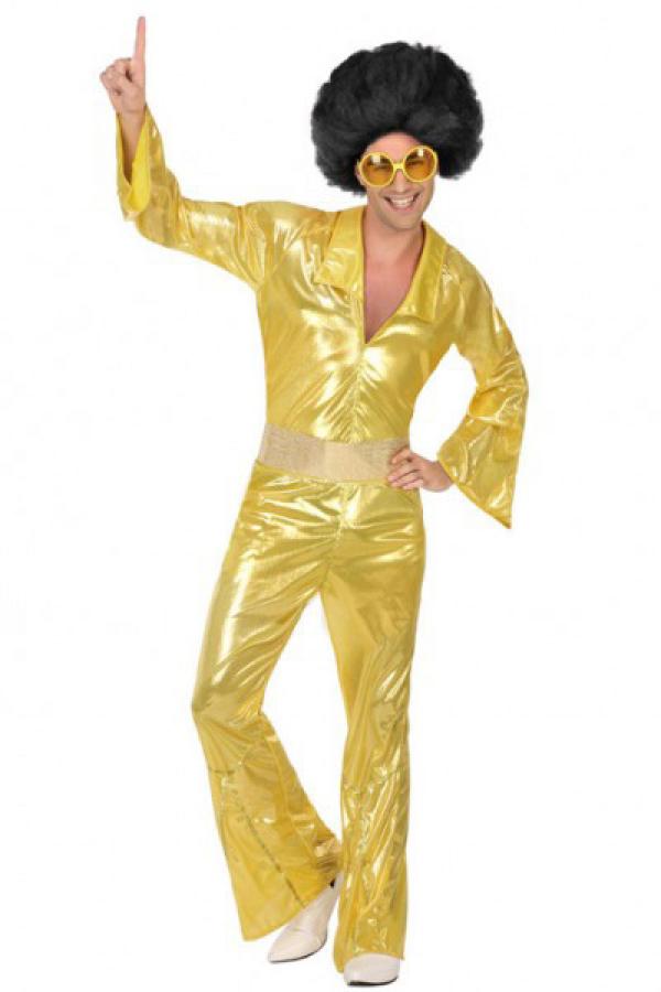 Combinaison disco homme or taille XL