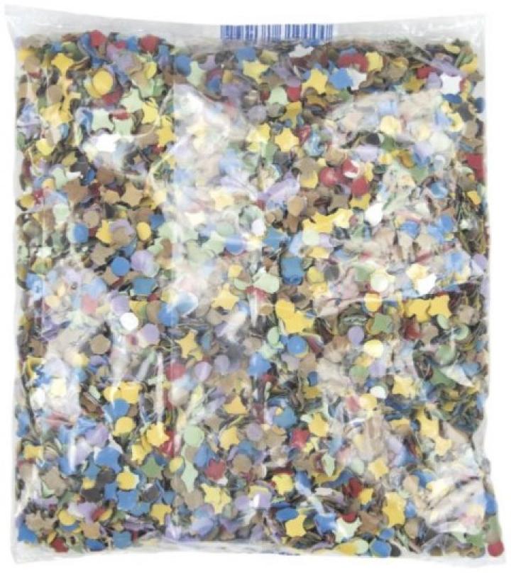 Poche 100 grammes confettis multicolores 100g