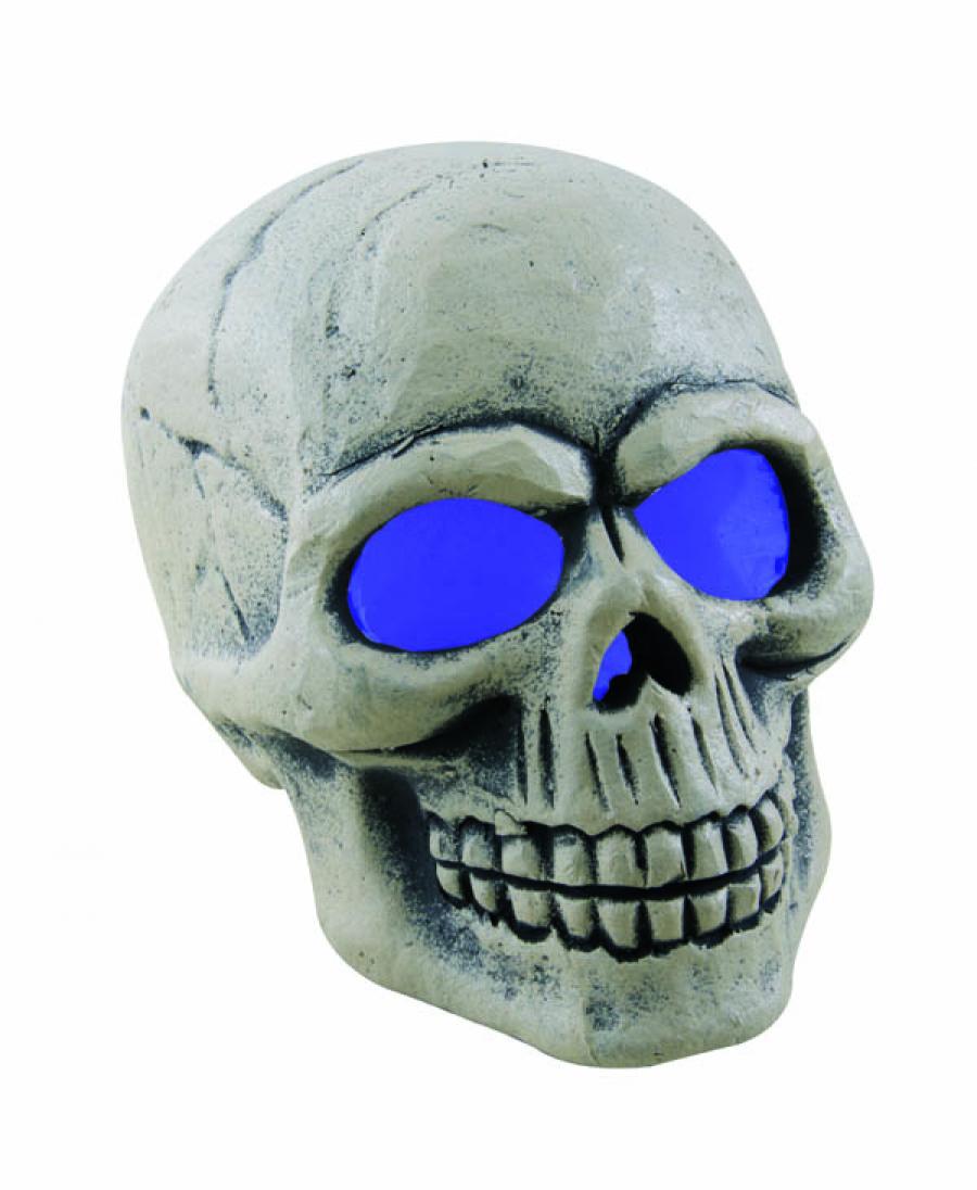 Crâne tête de mort lumineux 24cm